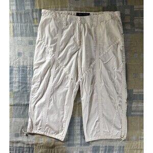 The Blues White Capri Straight Casual Button Women's Pants Plus Sz 20